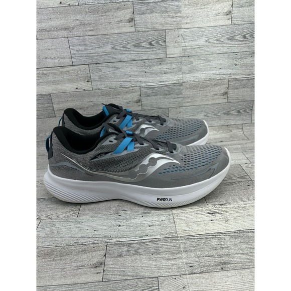 Saucony Ride 15 Men Running‎ Shoes Grey Blue Silver S20729-15 Size 11.5 main image 2